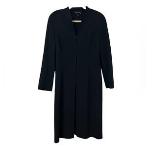 ESCADA BLACK LONG LINE DUSTER OVERCOAT